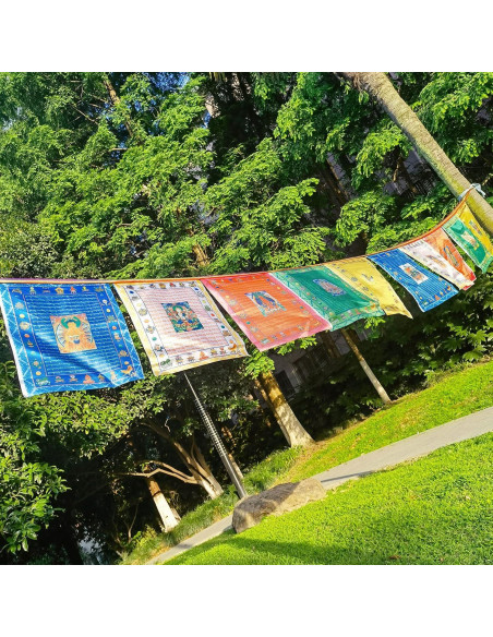 Banderas de Oración Budista Tibetanas Aolamegs 20pcs 36x28cm