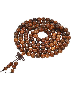Pulsera Mala 108 Cuentas de Madera Natural 8mm Unisex 2