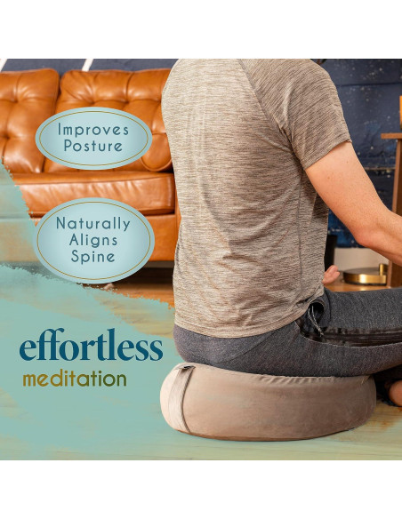 Cojín de Meditación Florensi Azul - Almohada de Suelo Grande