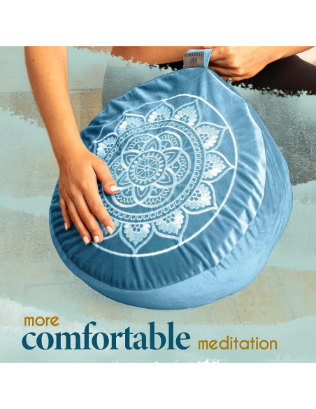 Cojín de Meditación Florensi Azul - Almohada de Suelo Grande