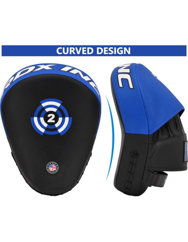 Guantes de Boxeo RDX T1 - Cuero Maya, Acolchados, Azul