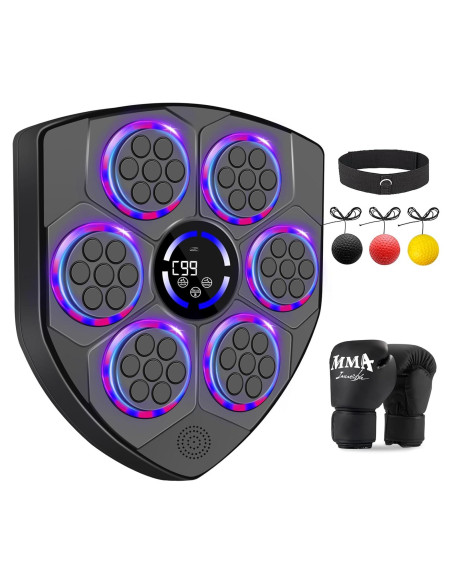 Máquina de Boxeo Musical YORWHIN con Guantes y Bluetooth