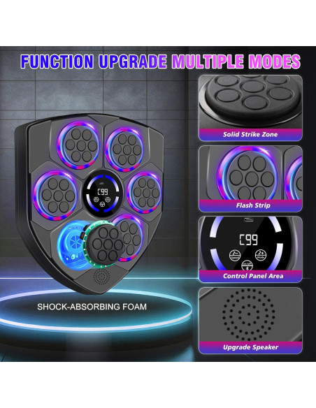 Máquina de Boxeo Musical YORWHIN con Guantes y Bluetooth