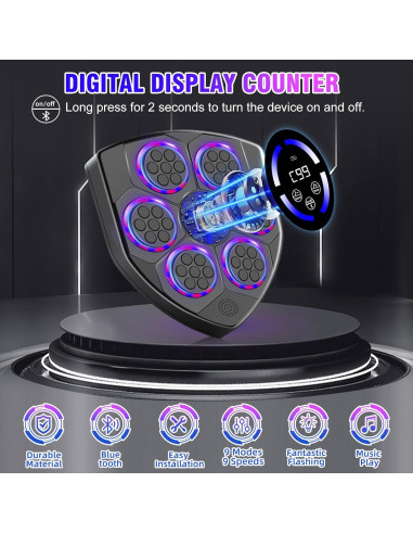 Máquina de Boxeo Musical YORWHIN con Guantes y Bluetooth