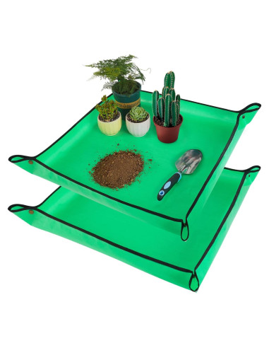 Alfombrilla de Replantado HNXTYAOB 68.5x68.5cm Impermeable 2 Pcs