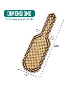 Cojín de Asiento de Madera Zento Deals con Masaje 132.7x38.1cm 2