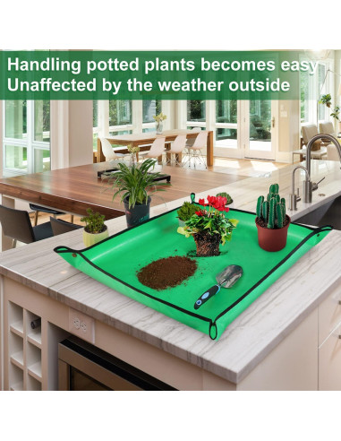 Alfombrilla de Replantado HNXTYAOB 68.5x68.5cm Impermeable 2 Pcs