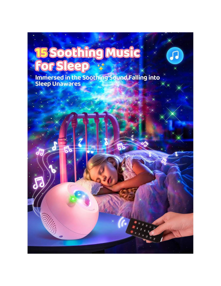 Proyector de Luz Galaxy TK.CO. WH-E14A 15 Colores y Bluetooth Proyector de Luz Galaxy TK.CO. WH-E14A 15 Colores y Bluetooth