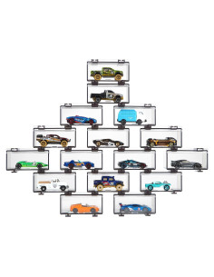 Estuche de exhibición Hot Wheels 16 cajas apilables transparentes