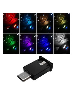 Luz Ambiental LED USB Tipo C Wevdn, Brillo Ajustable RGB