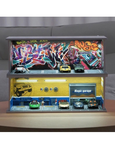 Vitrina de exhibición para coches 1:64 Scenpoch - Negro