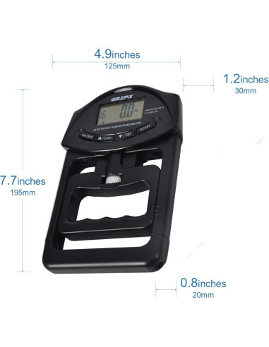 Dinamómetro Digital de Fuerza de Agarre GRIPX 90Kg Automático