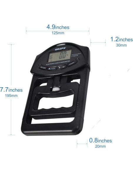 Dinamómetro Digital de Fuerza de Agarre GRIPX 90Kg Automático