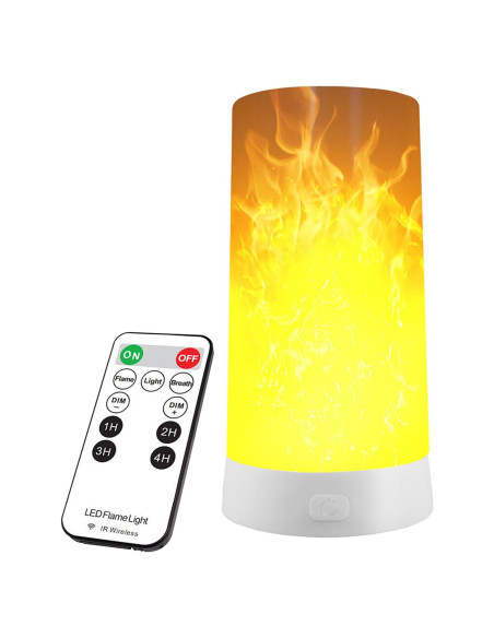 Lámpara LED Efecto Llama LOVUMMOR con Control Remoto y Temporizador Lámpara LED Efecto Llama LOVUMMOR con Control Remoto y Temporizador
