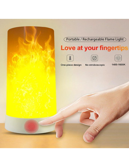 Lámpara LED Efecto Llama LOVUMMOR con Control Remoto y Temporizador Lámpara LED Efecto Llama LOVUMMOR con Control Remoto y Temporizador
