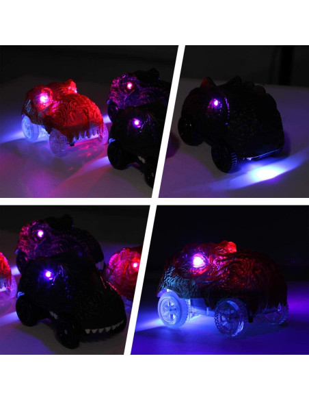 Coches de Pista LED Save Unicorn - Paquete de 3 Dinosaurios Coches de Pista LED Save Unicorn - Paquete de 3 Dinosaurios