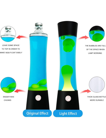 Lámpara de Movimiento Líquido Vanful 40 cm Azul Amarillo Lámpara de Movimiento Líquido Vanful 40 cm Azul Amarillo