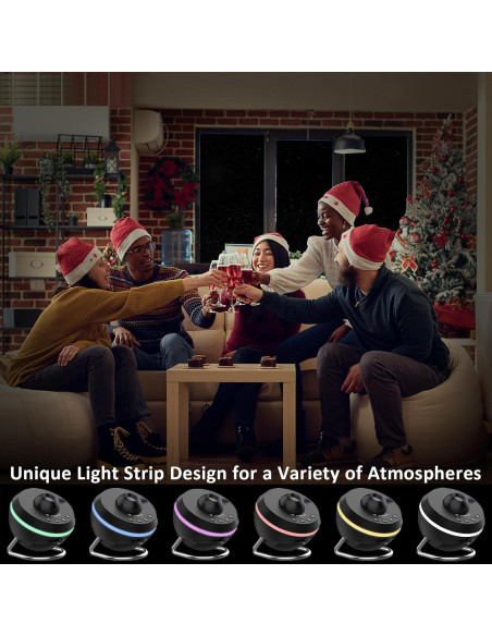 Proyector de Estrellas Ainael Galaxy Negro - Luz Nocturna 1.86 m