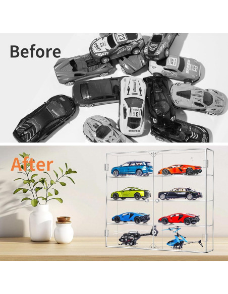 Vitrina Acrílica para Coches a Escala 1:24 HEKORE - Sin Ensamblaje