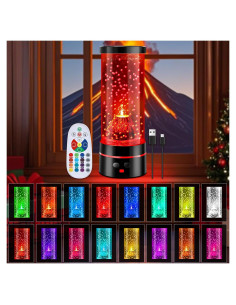 Lámpara Volcán LED SENCU 17 Colores Control Remoto 25.3 cm