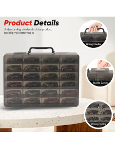 Organizador de Juguetes RHCOM Negro con 24 Compartimentos 2