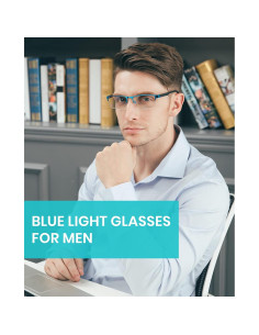 Gafas de Luz Azul Cyxus para Hombres - Montura TR90, UV 99% - Alivio Fatiga Visual 2