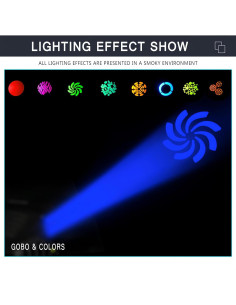 Luz de escenario LED 60W DMX 512 8 Gobos 8 Colores DJCLUB 2