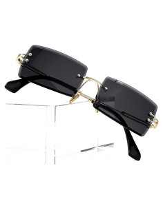 Gafas de sol rectangulares Poraday sin montura UV400 caramelo