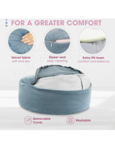 Cojín de Meditación Yes4All Zafu de Trigo Sarraceno 14 cm 2