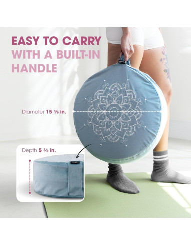 Cojín de Meditación Yes4All Zafu de Trigo Sarraceno 14 cm