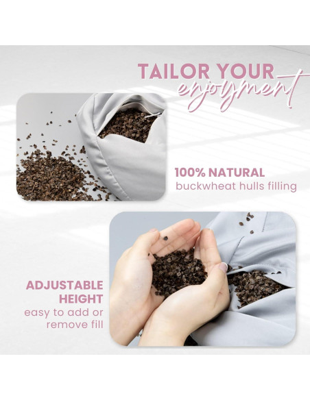 Cojín de Meditación Yes4All Zafu de Trigo Sarraceno 14 cm