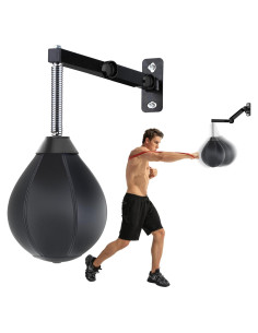 Saco de Velocidad Fanceasily Ajustable para Boxeo Negro