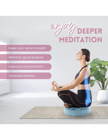 Cojín de Meditación Yes4All Zafu de Trigo Sarraceno 14 cm