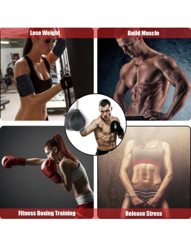 Saco de Velocidad Fanceasily Ajustable para Boxeo Negro