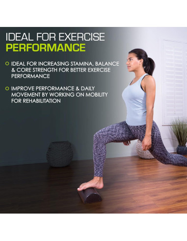 Rodillo de Espuma ProsourceFit 30.48 cm Alta Densidad Negro