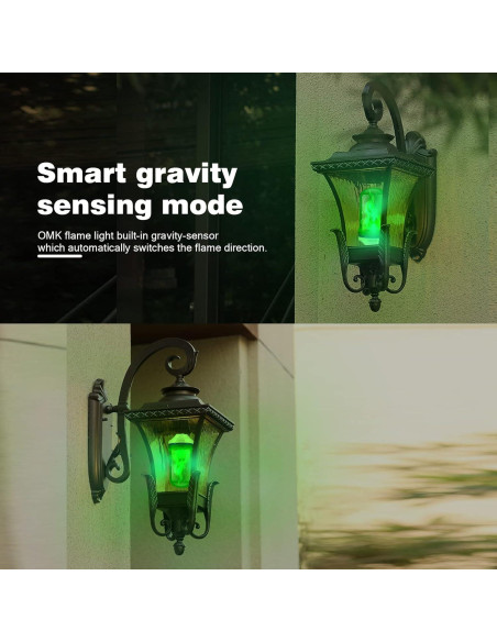 Bombilla LED de Llama Verde OMK - Efecto Fuego 12.7cm Bombilla LED de Llama Verde OMK - Efecto Fuego 12.7cm