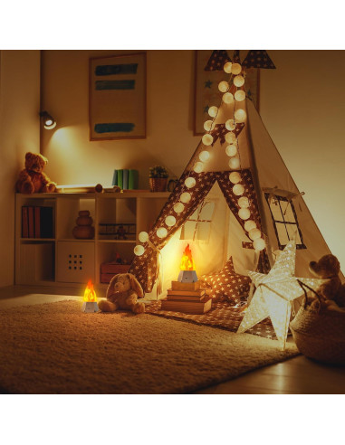 Lámpara de Fuego Falso Ollcuz LED Recargable USB 3 Modos