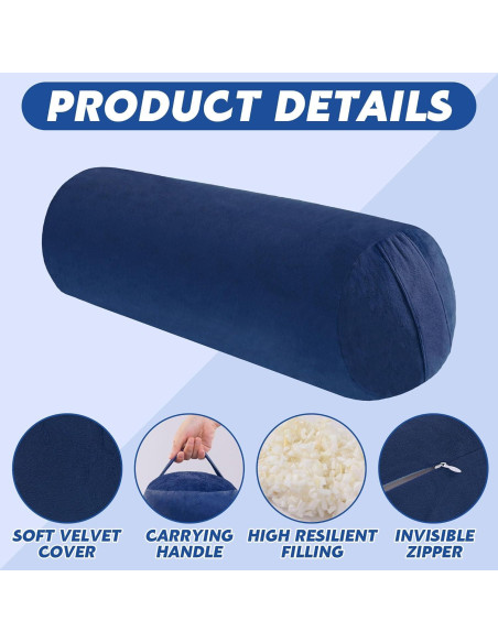 Almohada de Yoga Redonda MABOZOO 70x20cm Lavable