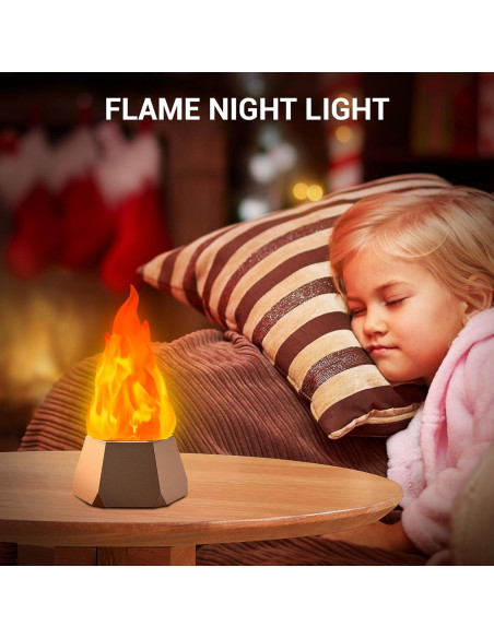 Lámpara de Fuego Falso Ollcuz LED Recargable USB 3 Modos