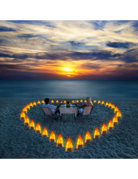 Lámpara de Fuego Falso Ollcuz LED Recargable USB 3 Modos