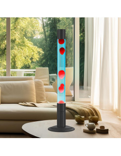 Lámpara de Movimiento Líquido LKUA 76 cm Agua Azul Cera Roja 2