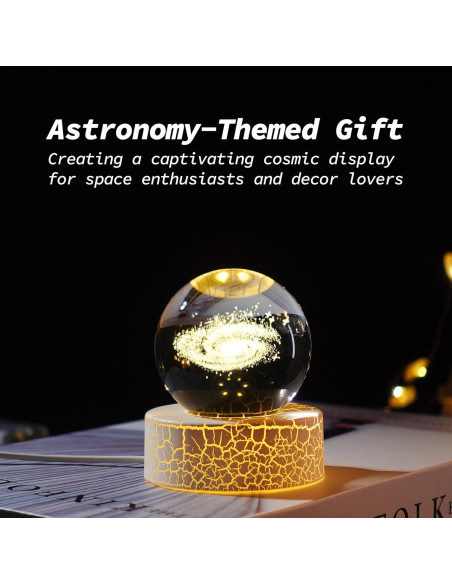 Luz Nocturna 3D Nebulosa Galáctica PETMIMIXD 6 cm LED