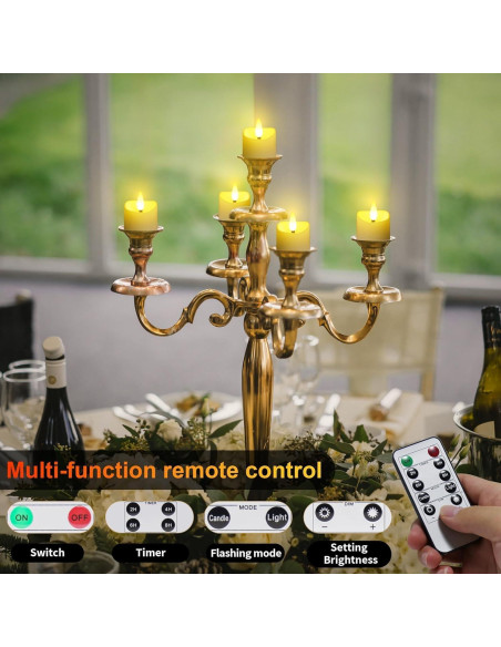 Juego de 12 Velas LED Recargables Yiamia con Control Remoto
