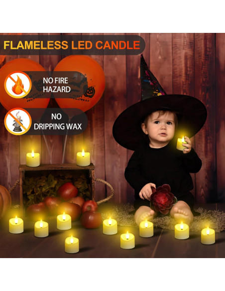 Juego de 12 Velas LED Recargables Yiamia con Control Remoto