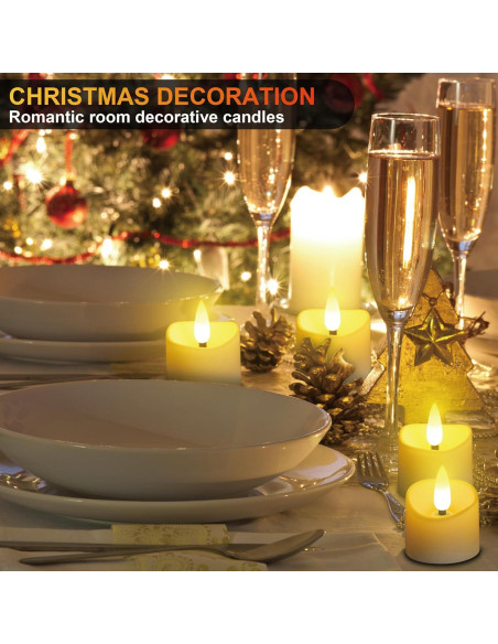 Juego de 12 Velas LED Recargables Yiamia con Control Remoto