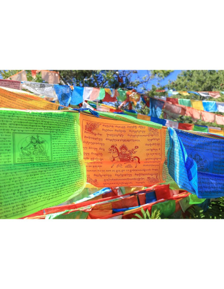 Banderas de Oración Tibetanas Aolamegs 60pcs 25.4x27.9cm