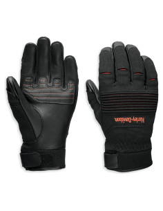 Guantes de Motocicleta Harley-Davidson Medianos Negro