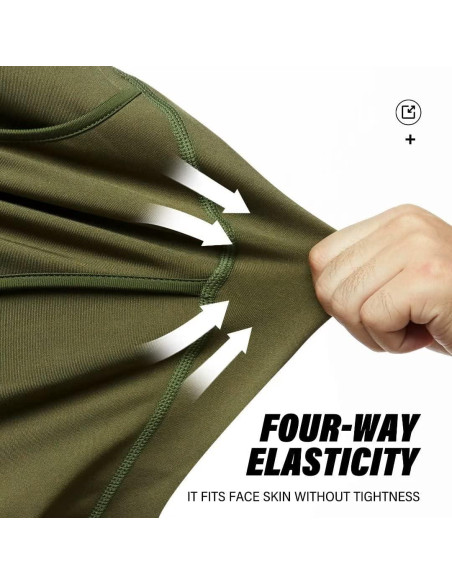 Balaclava Térmica para Esquí y Motociclismo - Verde Ejército