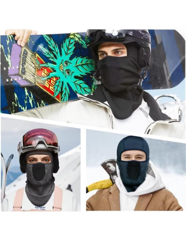 Balaclava Térmica para Esquí y Motociclismo - Verde Ejército