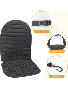 Funda de Cojín de Asiento de Invierno Tngan Ajustable Universal 2